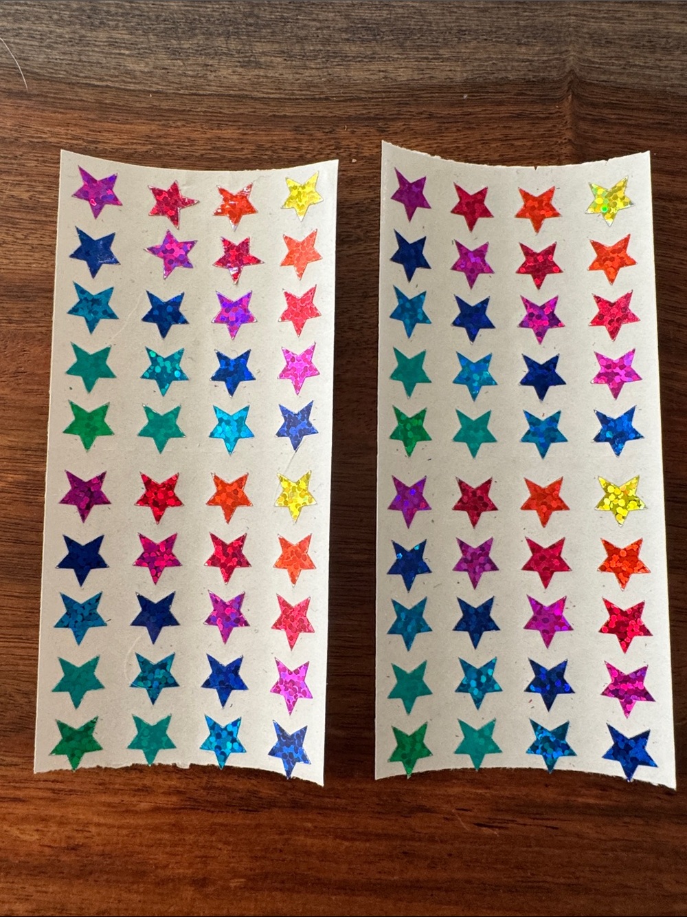 Vintage Sandylion Shiny Rainbow Star Stickers